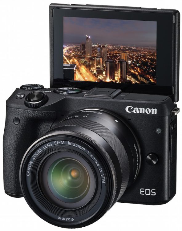 Canon EOS M3 EF M18 55STM FSA LCD up