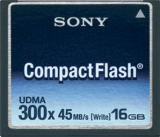 16 GB Sony 300x Compact Flash zibatmiņa