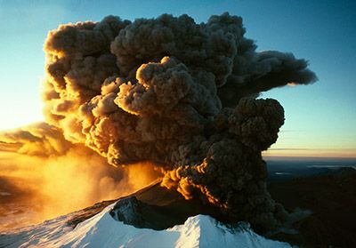 Pottons Kregs Sunset Eruption Mt Ruapehu