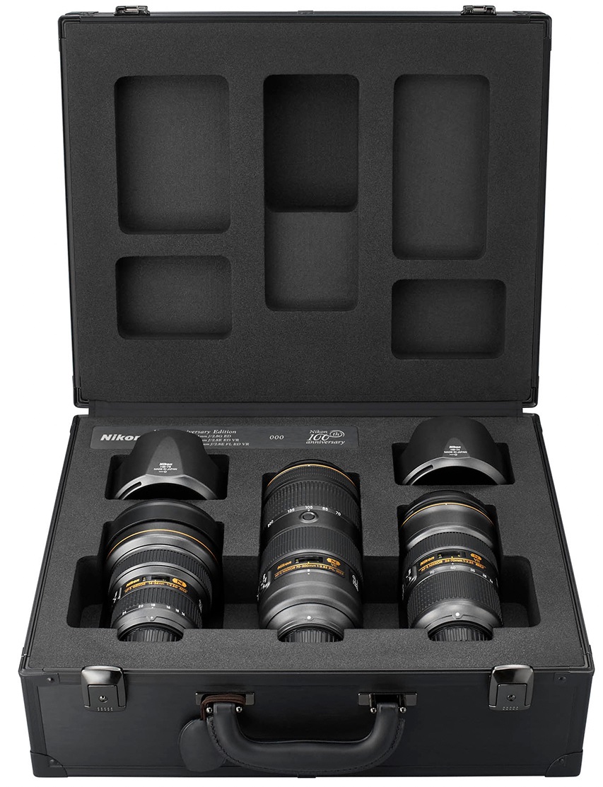 Nikon 100th anniversary commemorative model nikkor tripple zoom lenses case set